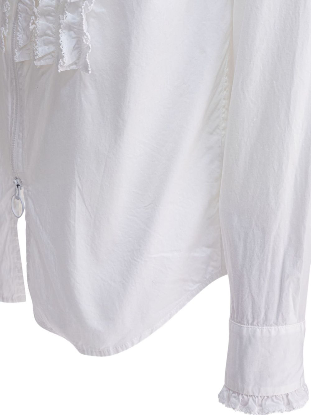ruffled zip-front shirt - 4