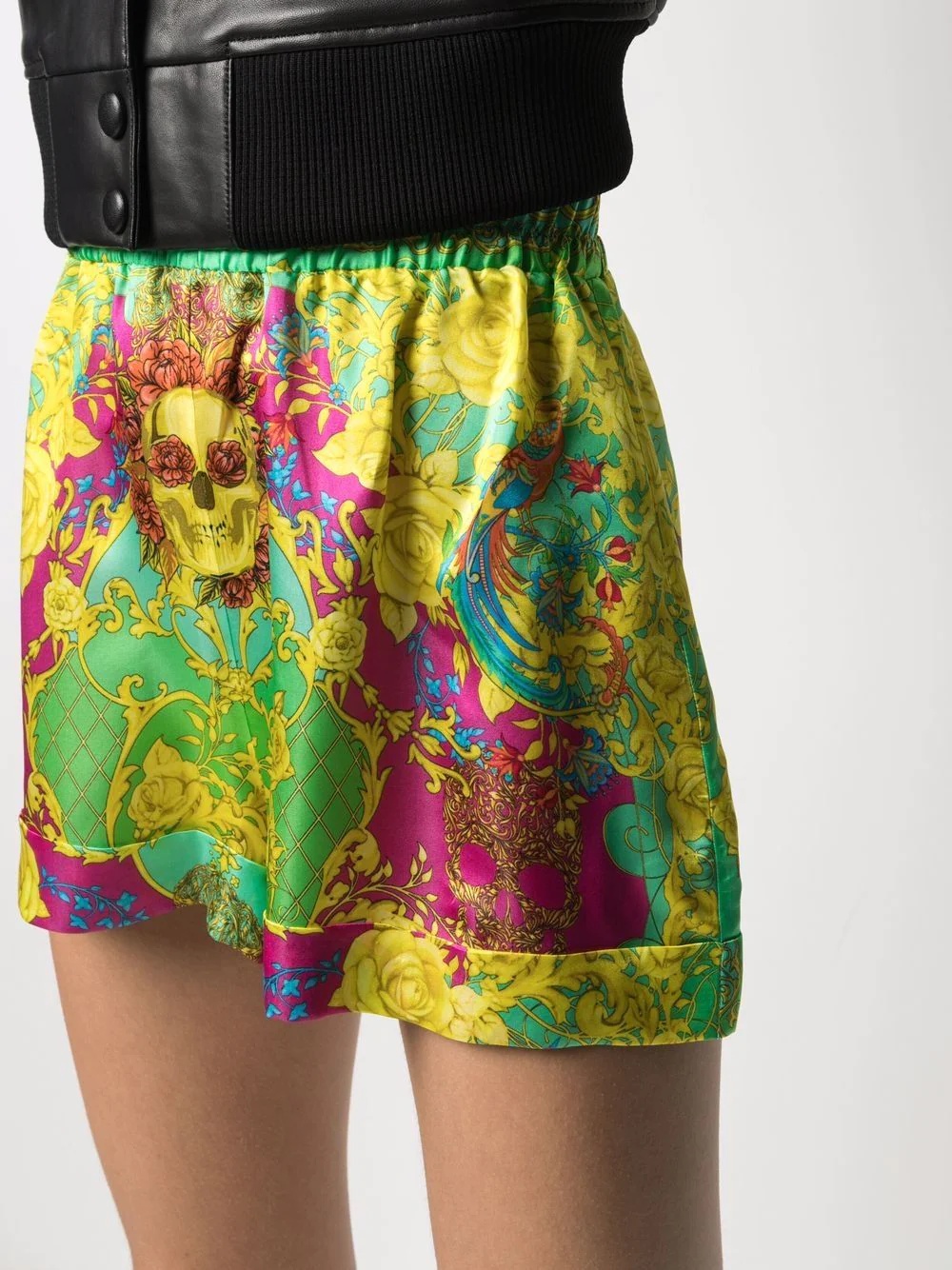 baroque-print shorts - 5