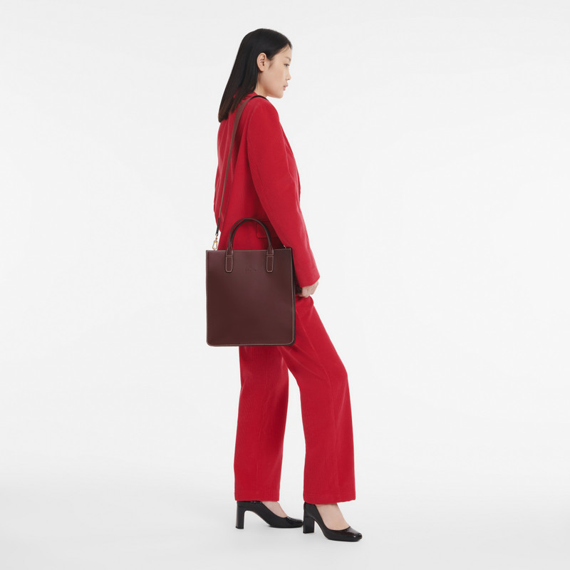 Longchamp Le Foulonné M Tote bag Plum - Leather outlook
