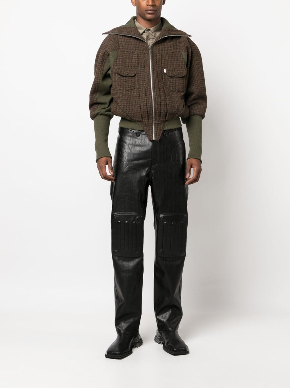 【関税込み】Juntae Kim フーディ & ジップアップ JUNTAE KIM checked zip-up jacket | farfetch | REVERSIBLE