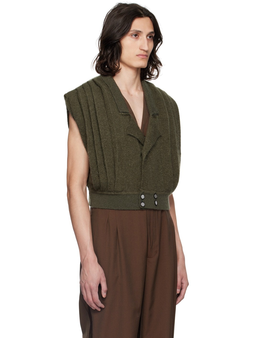 Khaki Orson Cardigan - 2