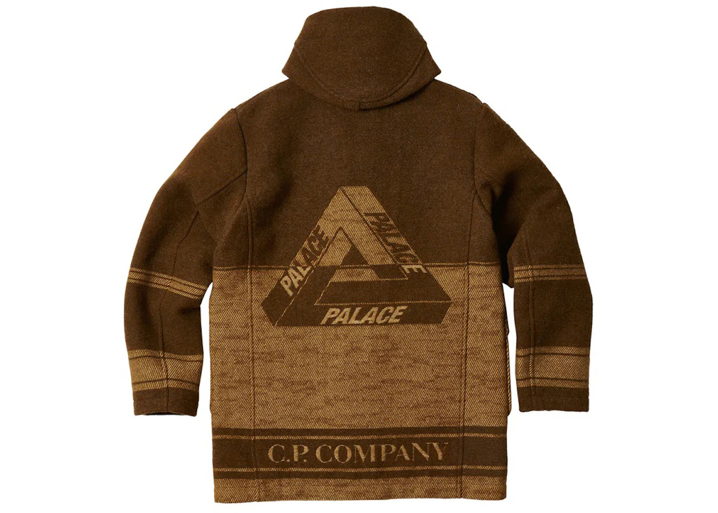 Palace C.P. Company Duffel Jacket Rubber Wool Brown - 3