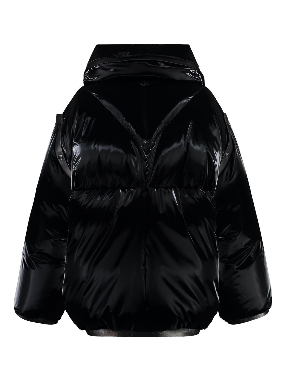 leather padded jacket - 2