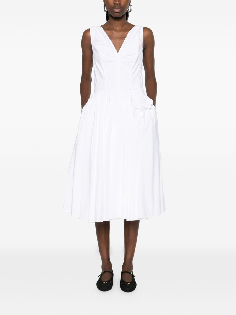 Prada V-neck floral midi dress outlook