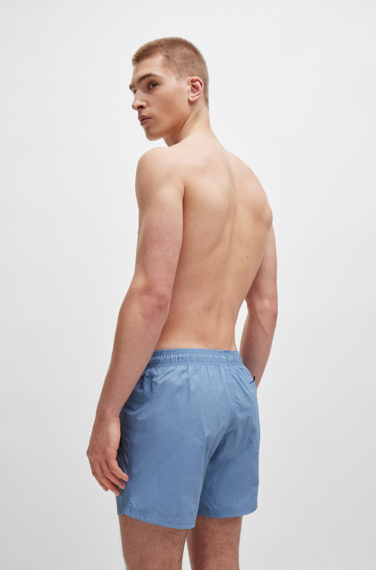 FULLY LINED SWIM SHORTS WITH LOGO PRINT - 4