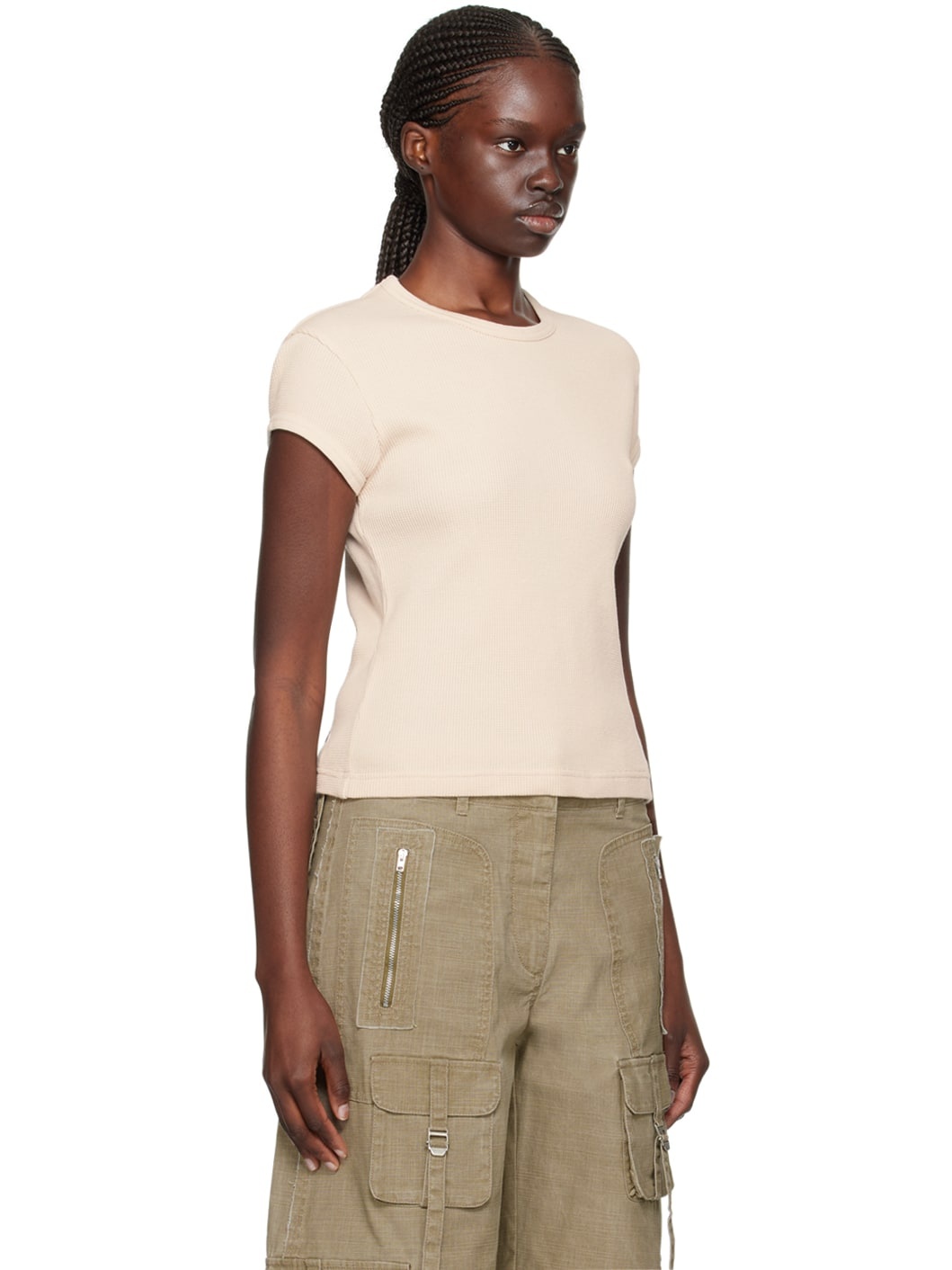 Beige Patch T-Shirt - 2