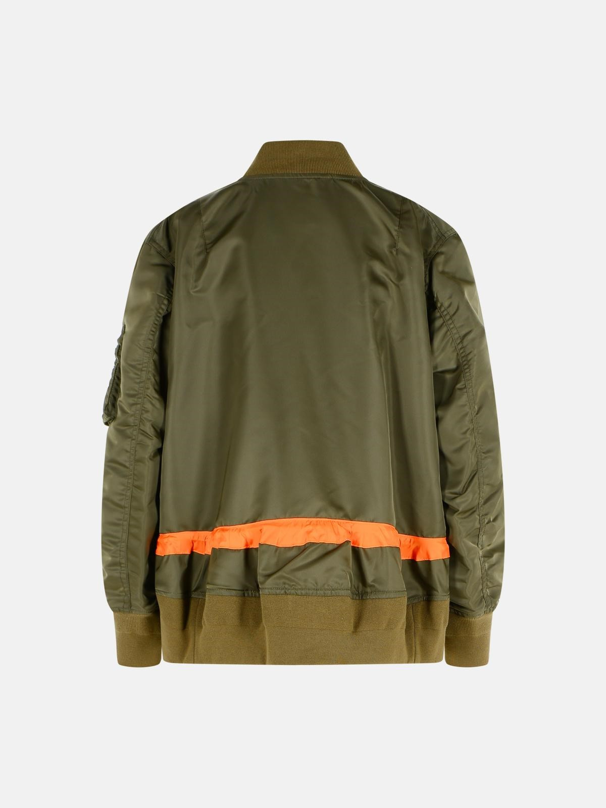 BOMBER JACKET IN GREEN NYLON - 3
