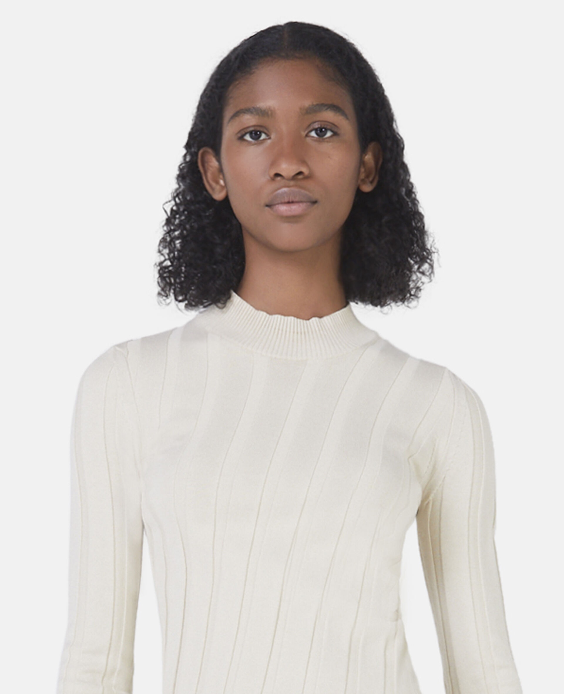 Asymmetric Rib Knit Jumper - 4