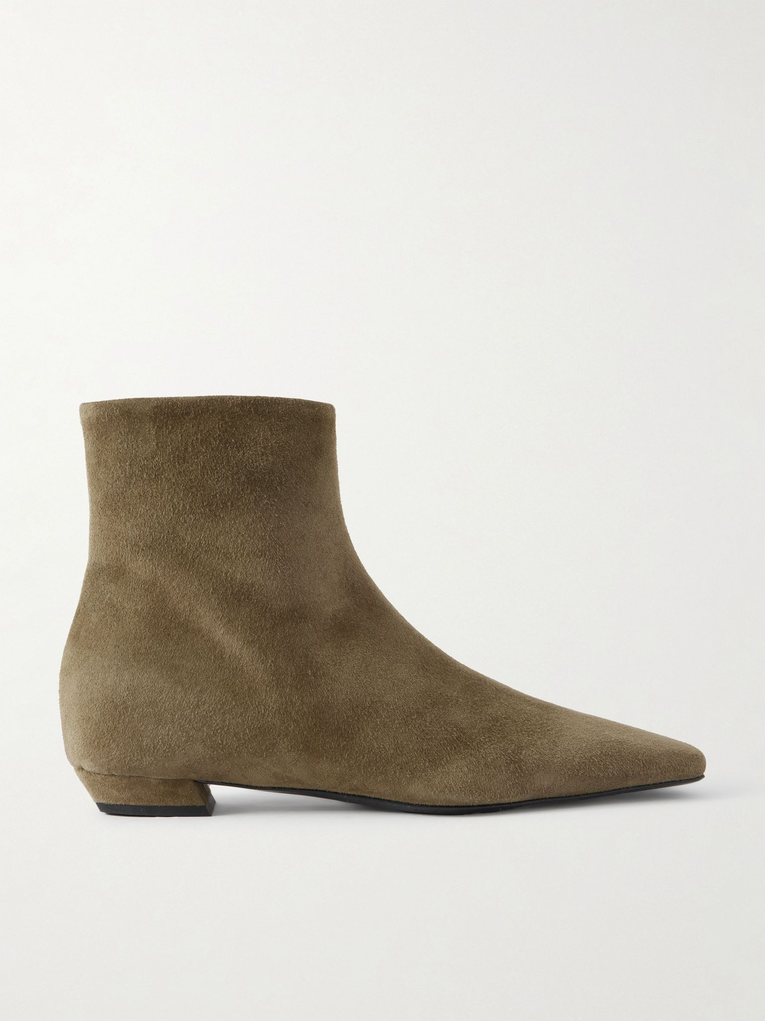 Suede ankle boots Army green - 1
