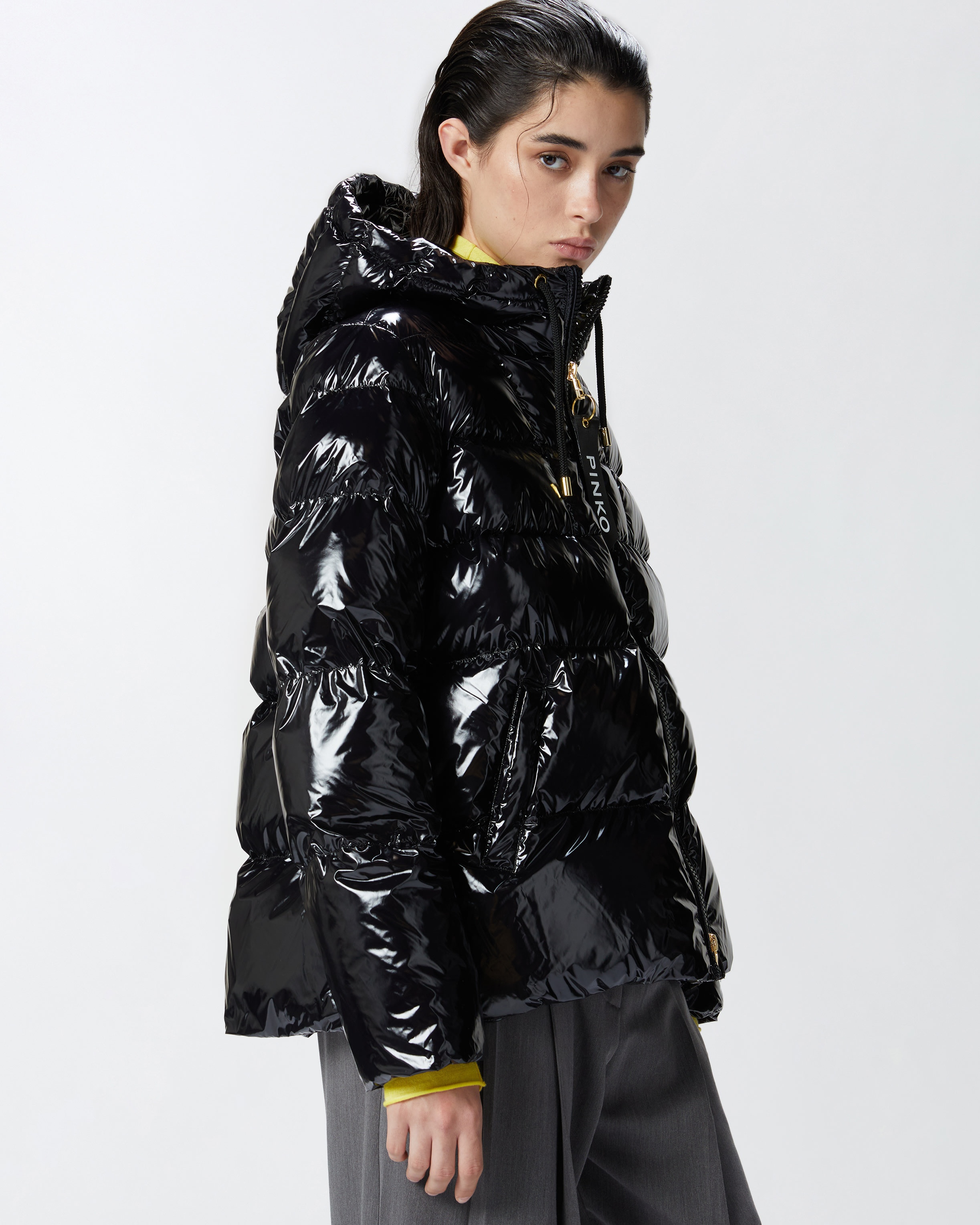 CRYSTAL NYLON PEA JACKET - 3