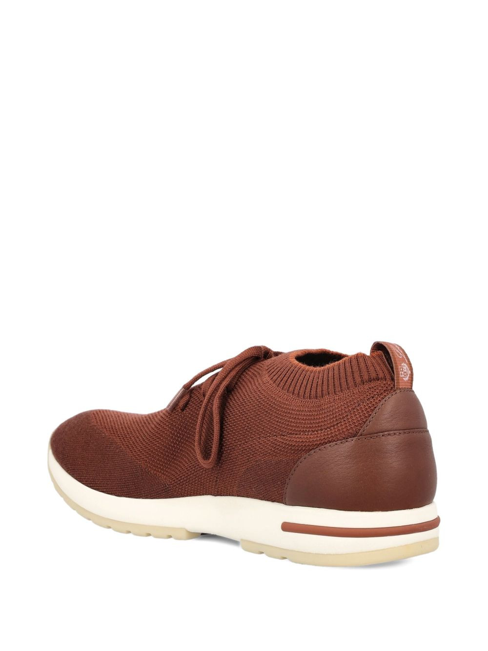 knitted leather sneakers - 4