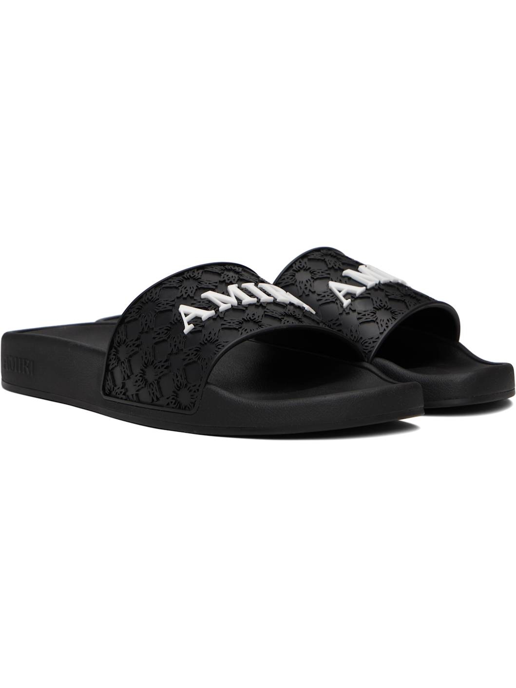 Black MA Quad Pool Slides - 4