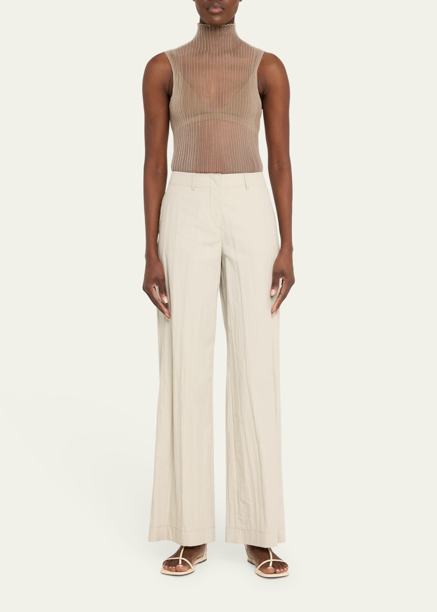 Sleeveless Modern Mist Sheer Turtleneck - 2