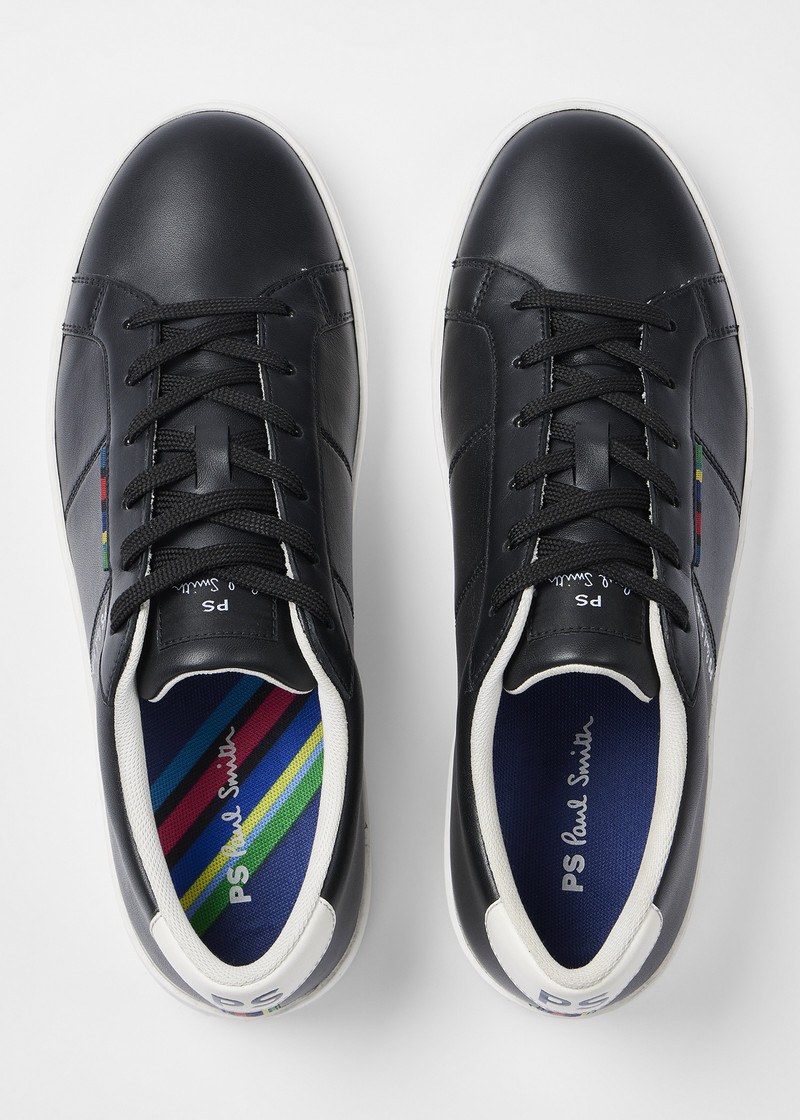 Black Leather 'Beech' Trainers 3