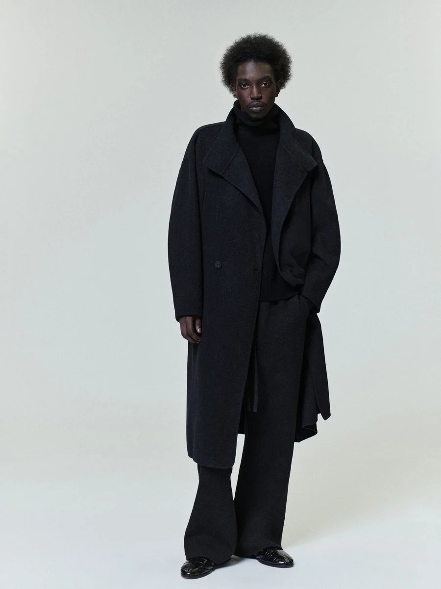 Wool Cashmere Highneck Coat - 1