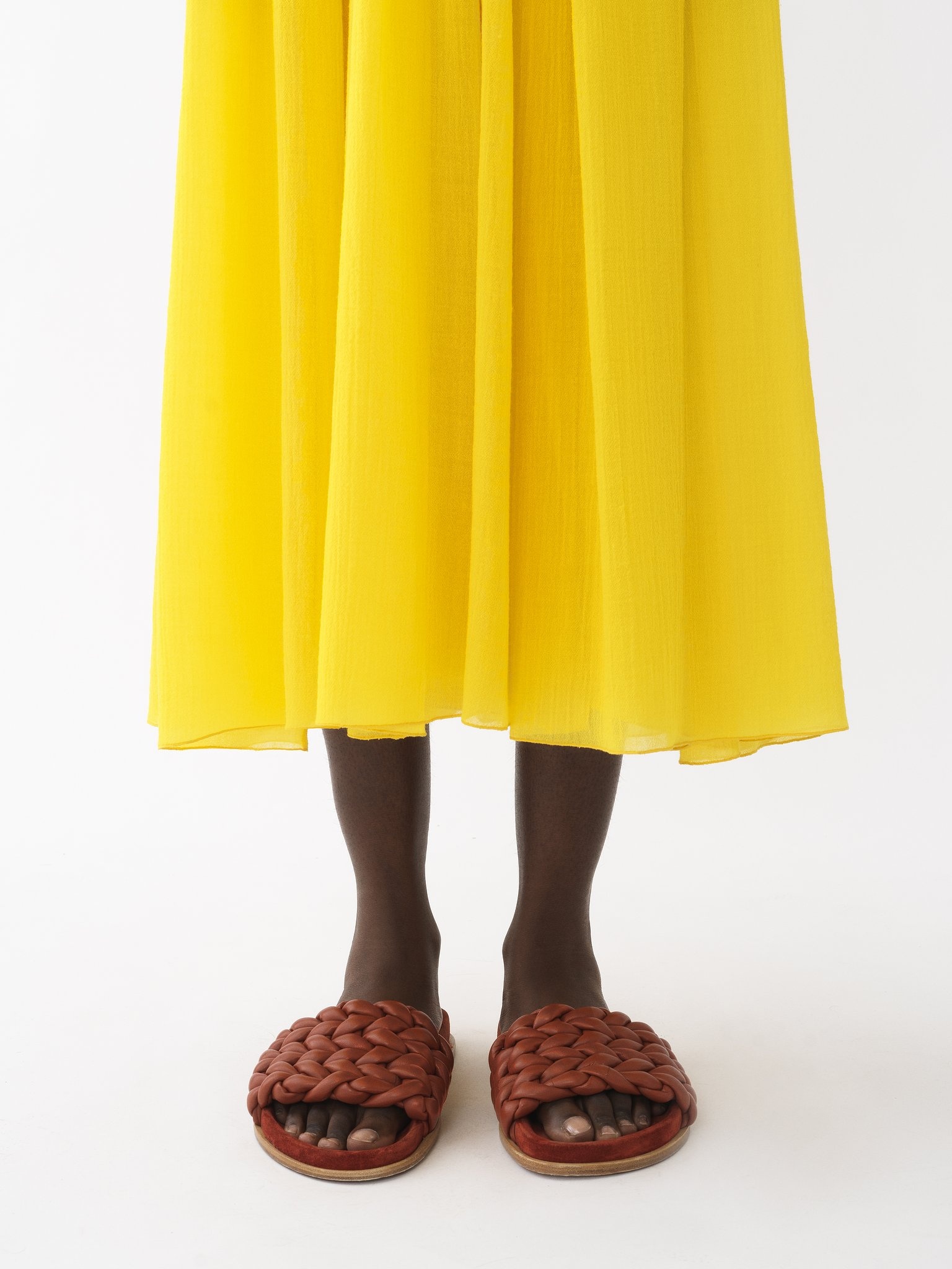 GATHERED CAP-SLEEVE DRESS - 6