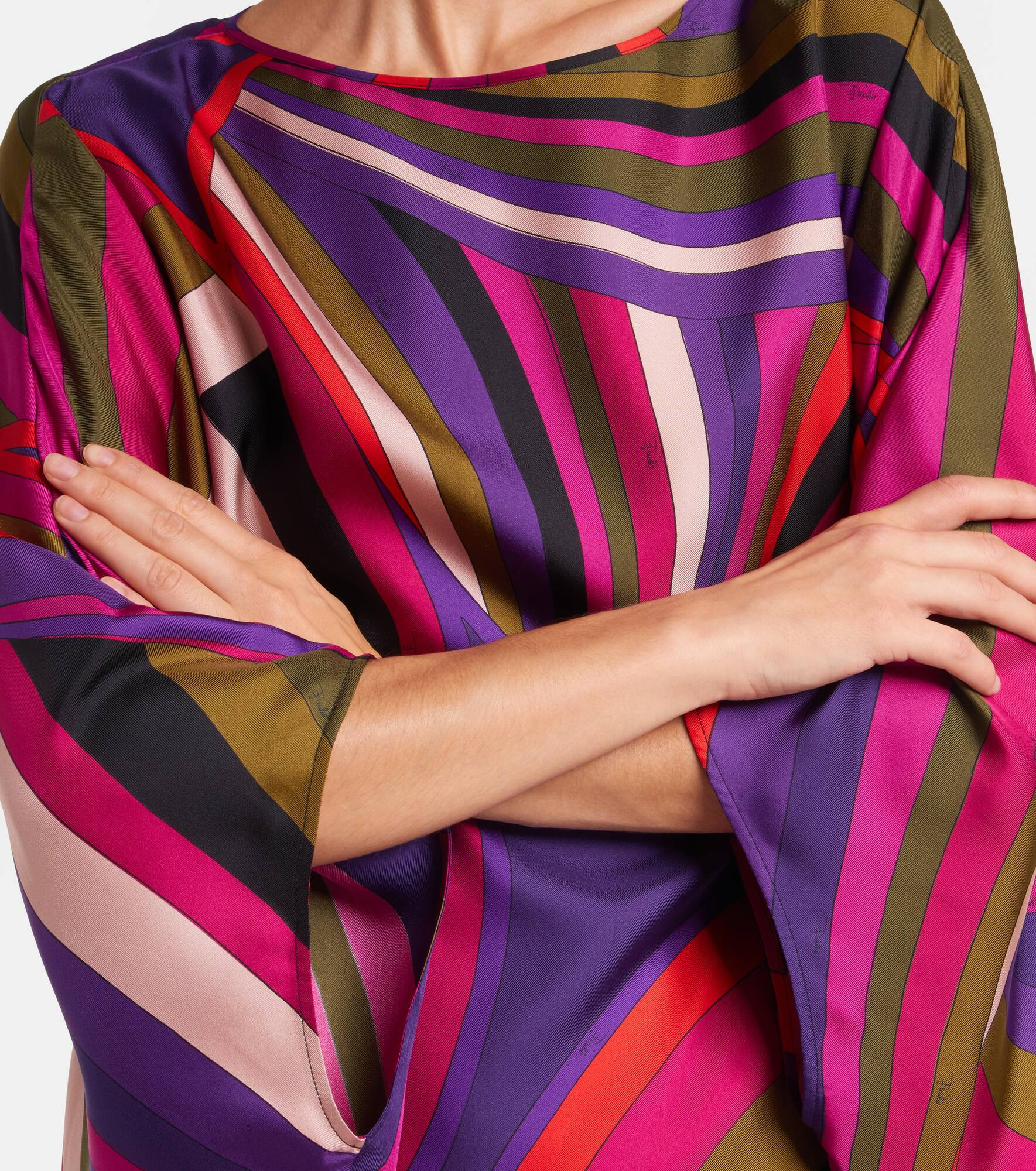 Iride silk satin minidress - 5