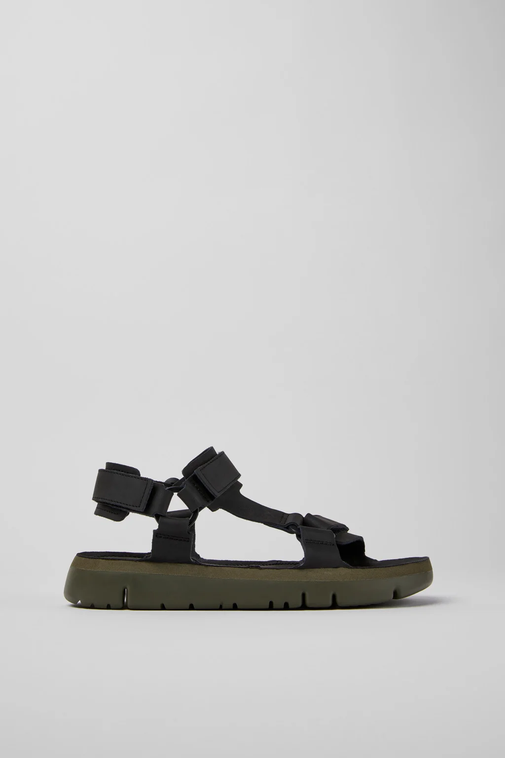 Oruga Black leather sandals for men - 1