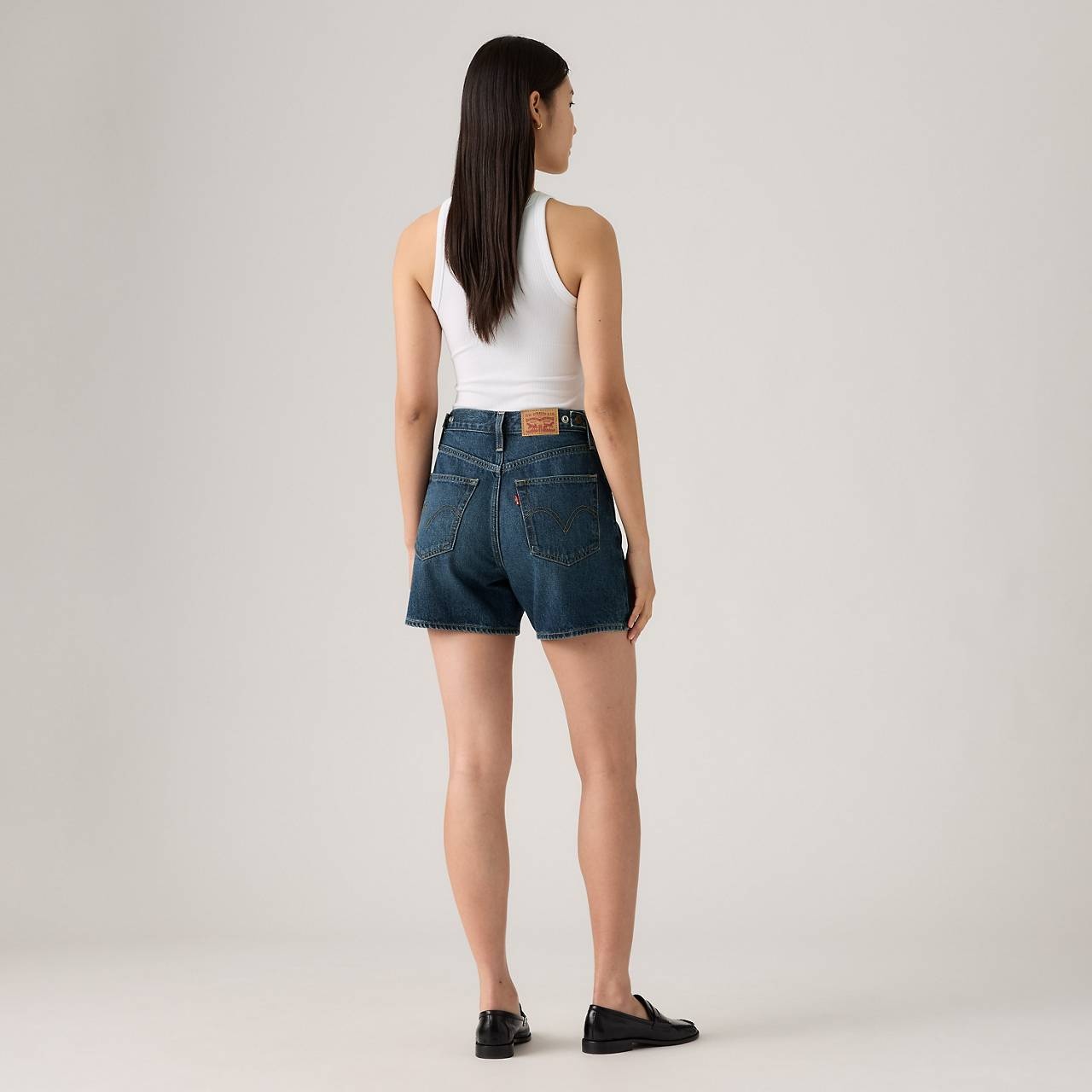 HIGH RISE CINCH MID-THIGH WOMEN'S SHORTS - 5