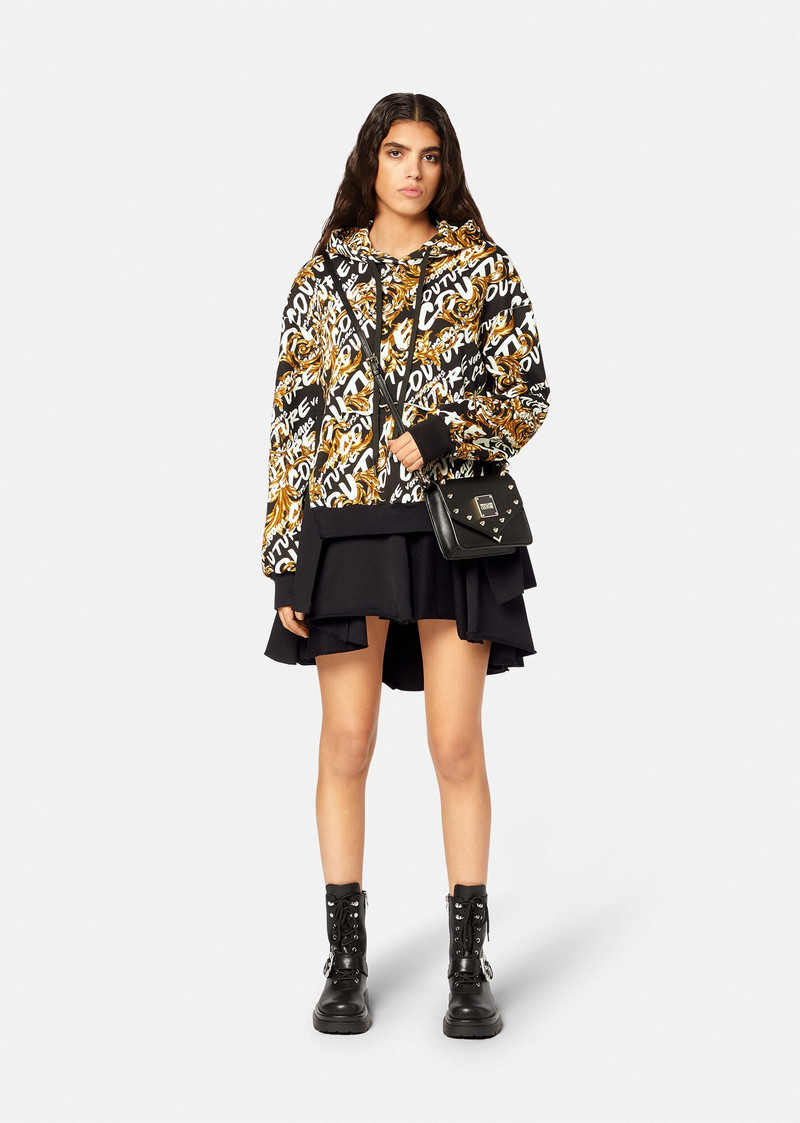 VERSACE JEANS COUTURE Logo Brush Couture Hoodie outlook
