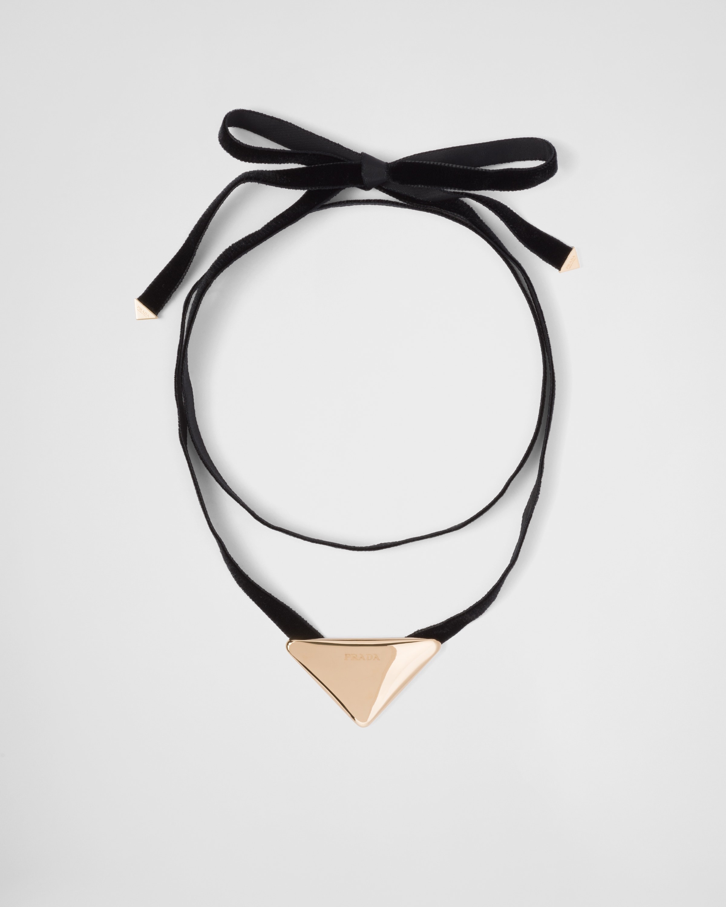 Prada, Jewelry, Prada 9s Logo Plaque Choker Necklace