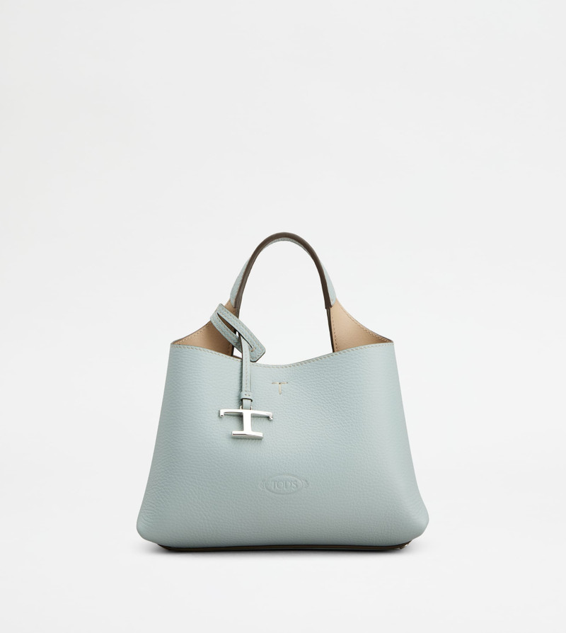 BAG IN LEATHER MICRO - LIGHT BLUE, NATURAL 1