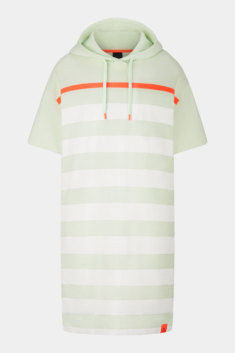 Yalda Sweatshirt dress in Light green/White 1