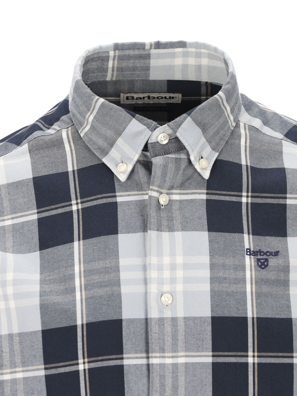 checked embroidered shirt - 3