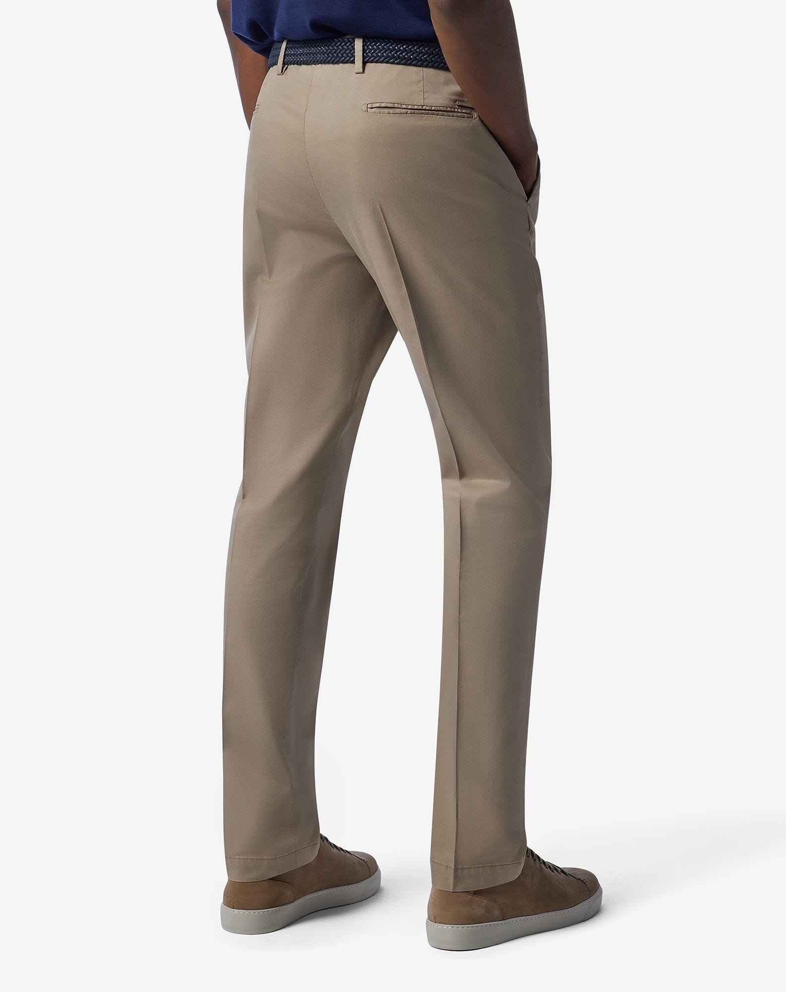 Beige stretch gabardine chinos - 4