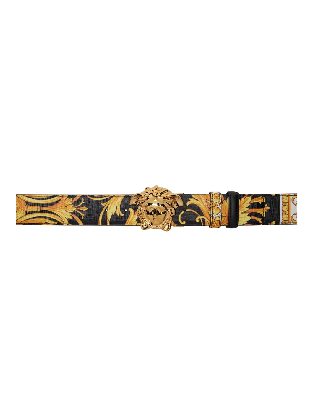 Black & Gold Barocco Reversible Belt - 1