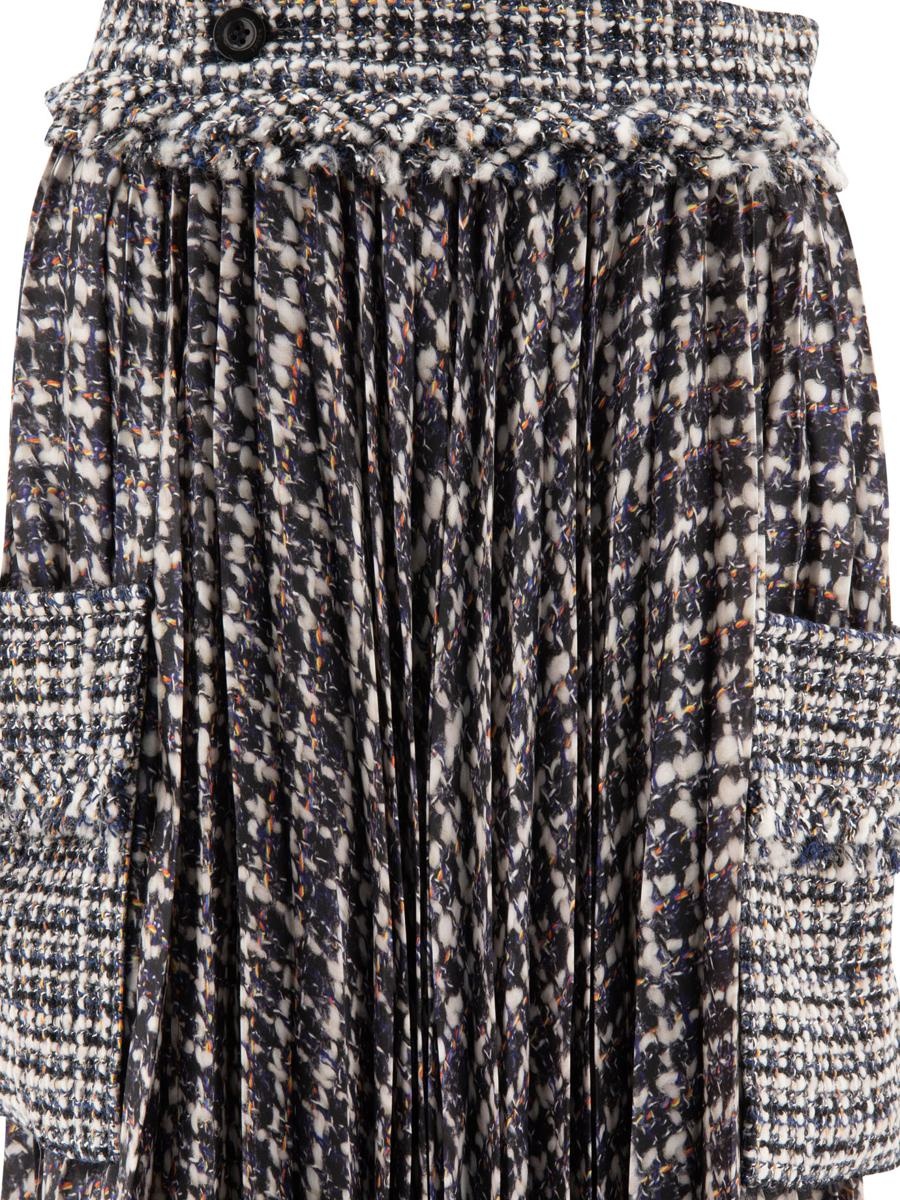 Sacai Pleated Skirt With Cargo Pockets - 3