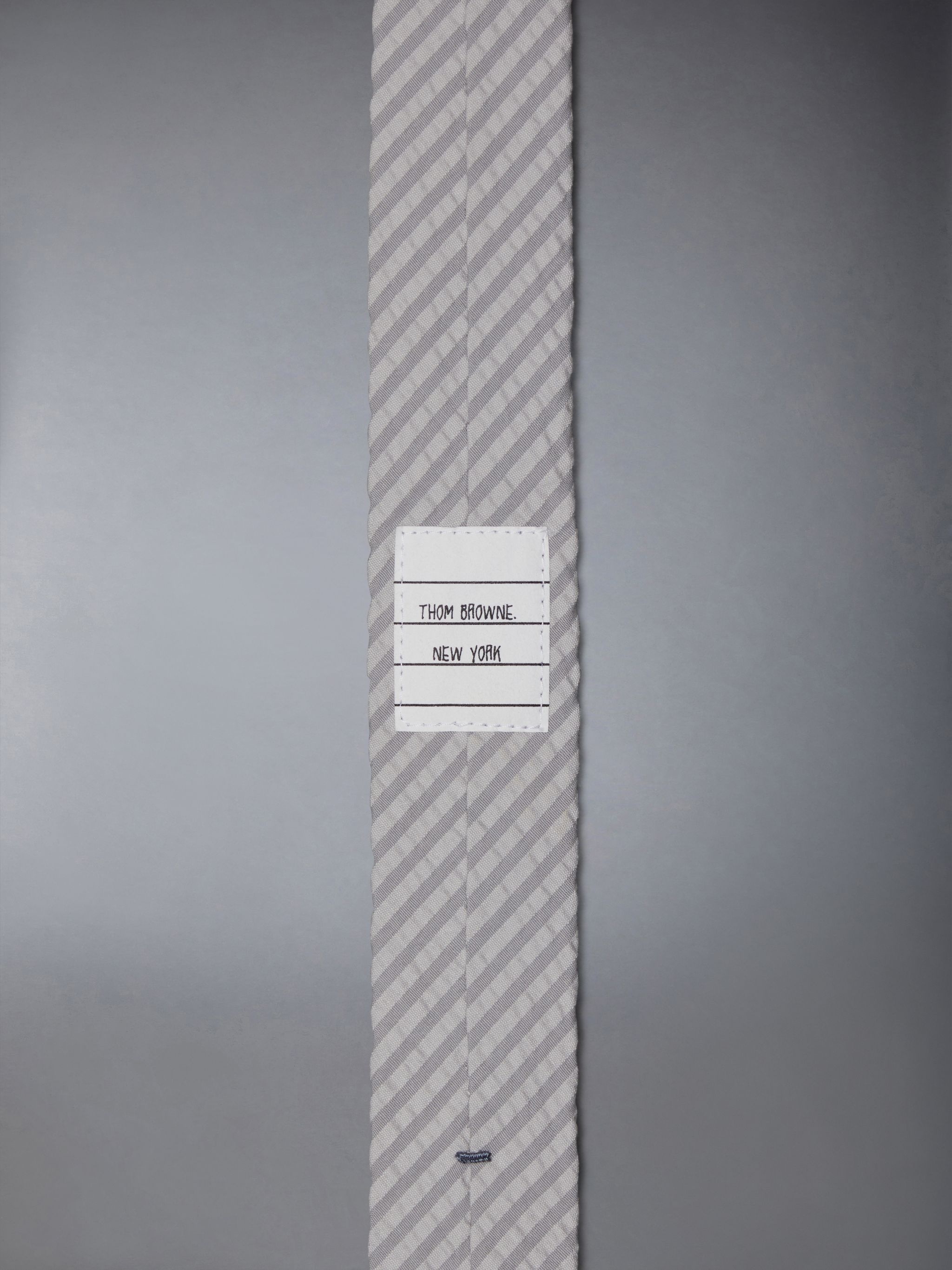 stripe seersucker-texture cotton tie - 3