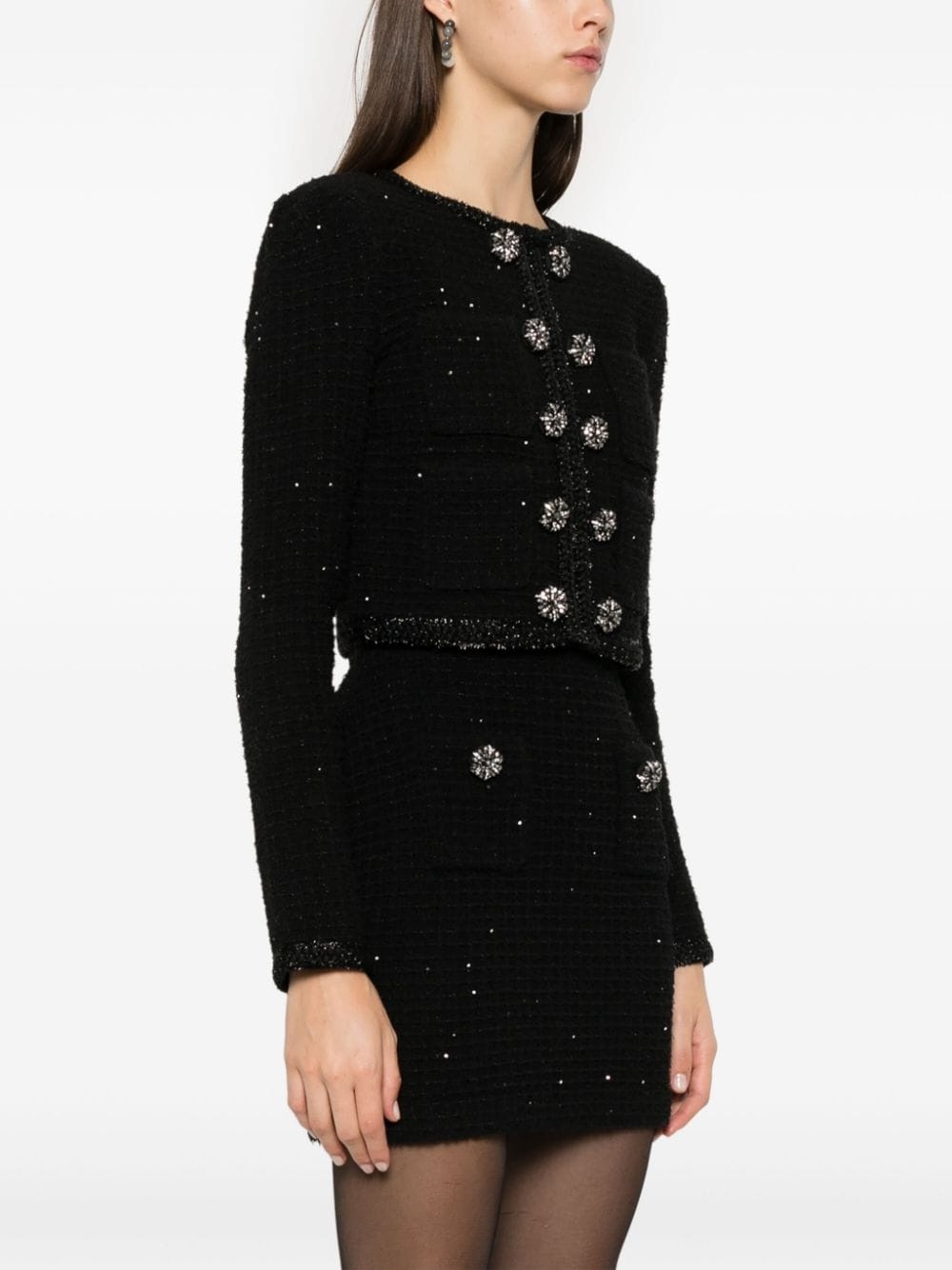 textured knit jacket - 3