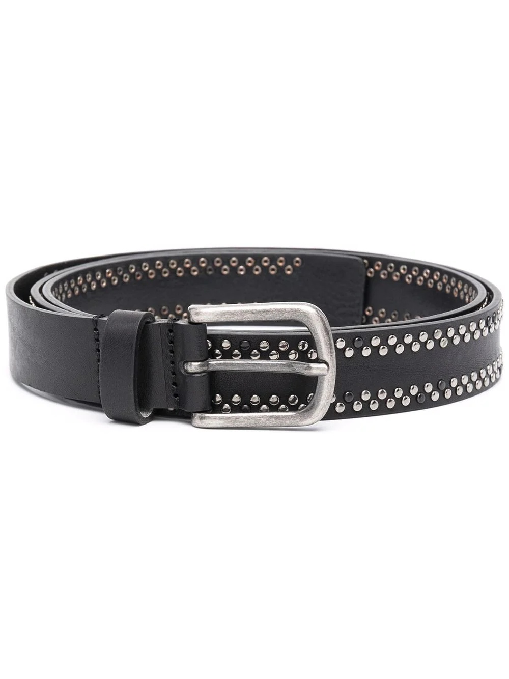 B-inary stud-embellished leather belt - 1