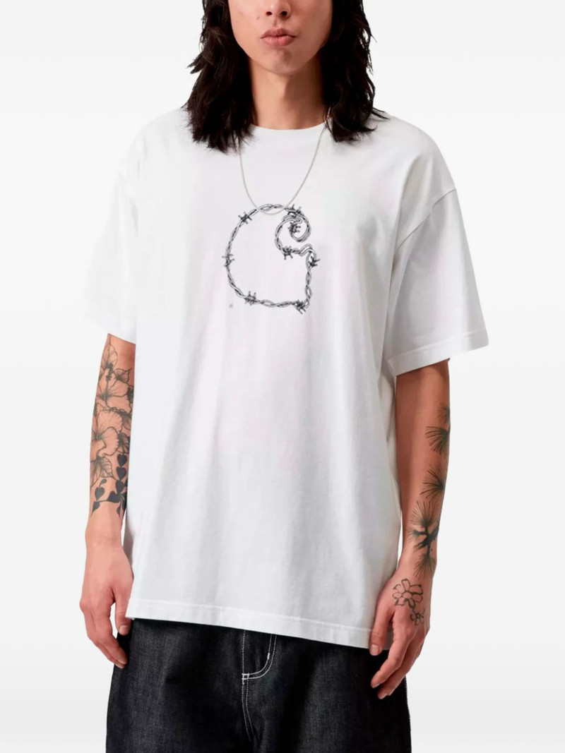 print-detail T-shirt 3