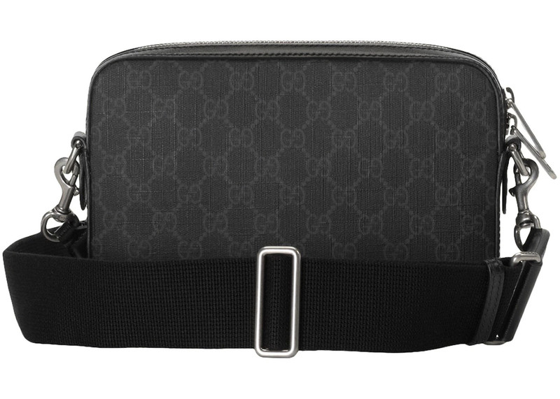 GUCCI Gucci Interlocking G Shoulder Bag GG Supreme Canvas Black/Grey outlook