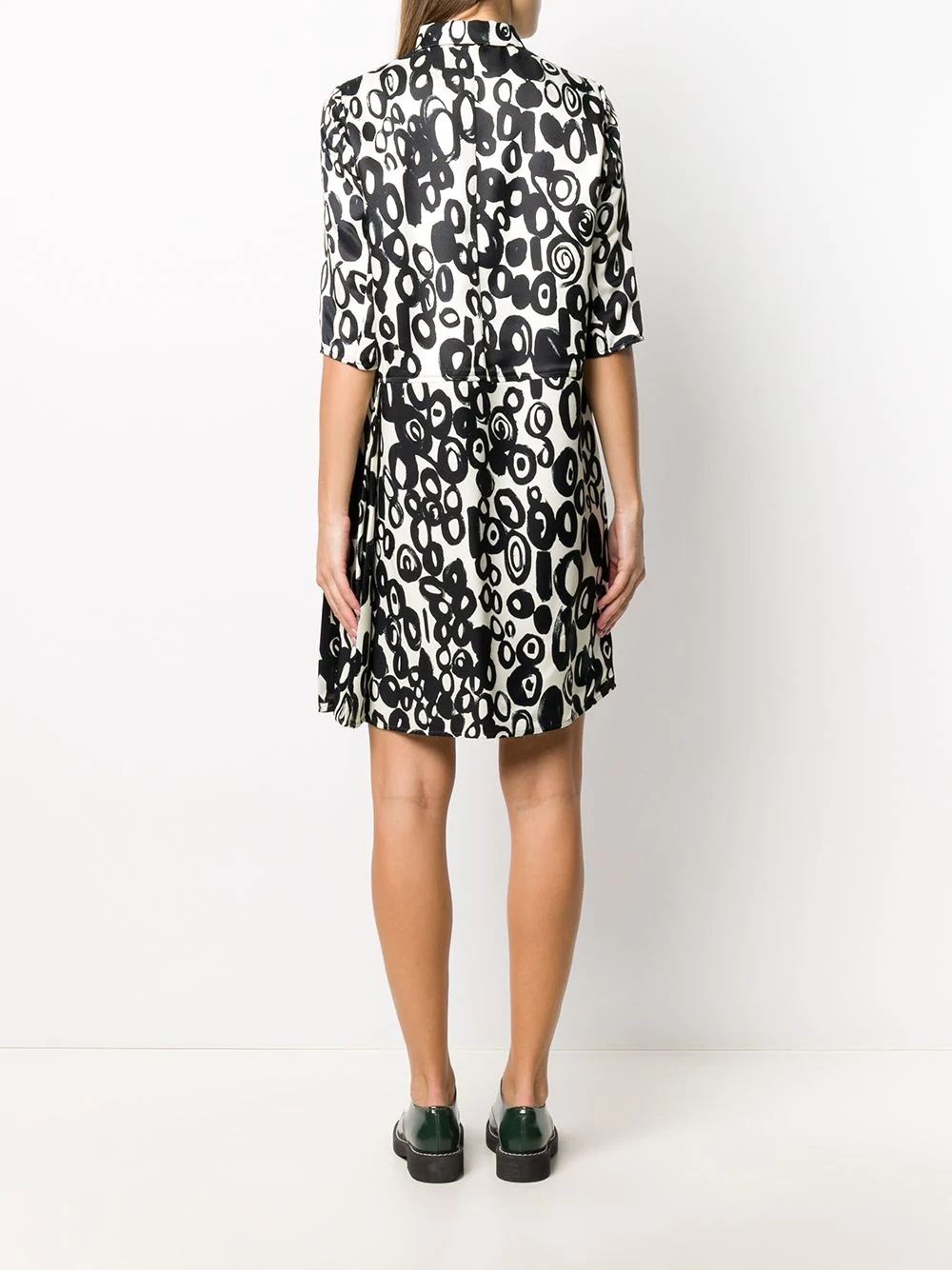 loose-fit printed shirt dress - 4