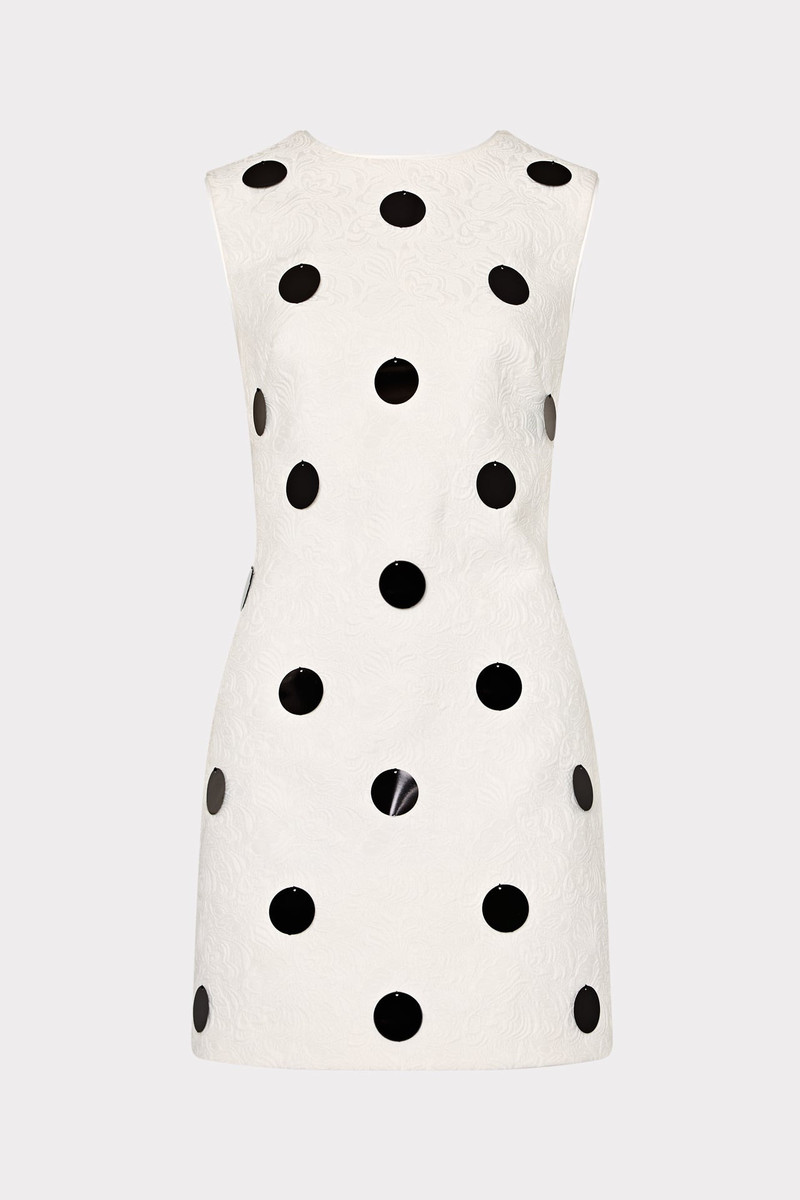 Ivette Polka Dot Pailette Mini Dress 1