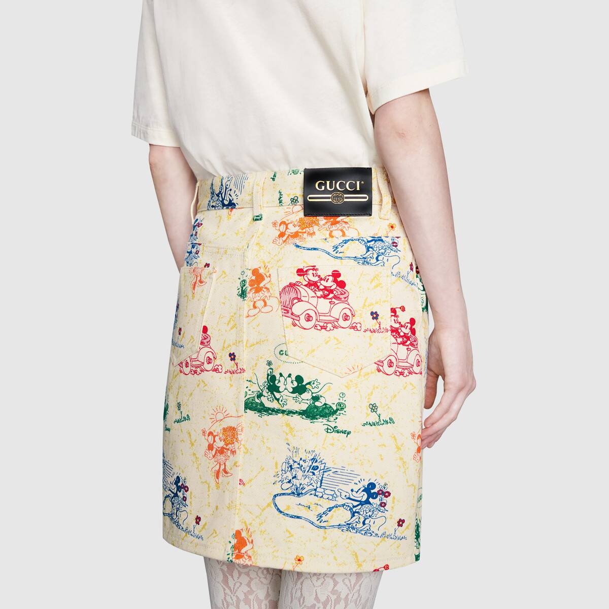 Disney x Gucci cotton drill skirt - 5