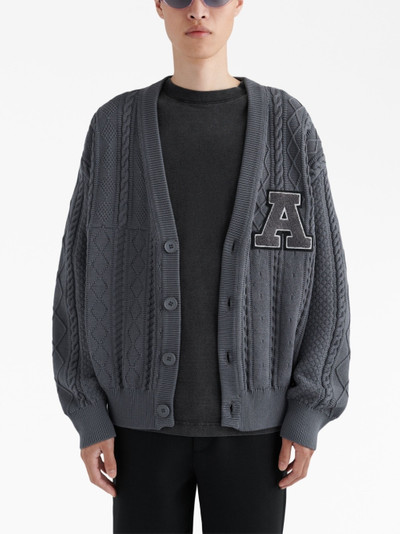 Axel Arigato Alpha logo-appliqué cardigan outlook