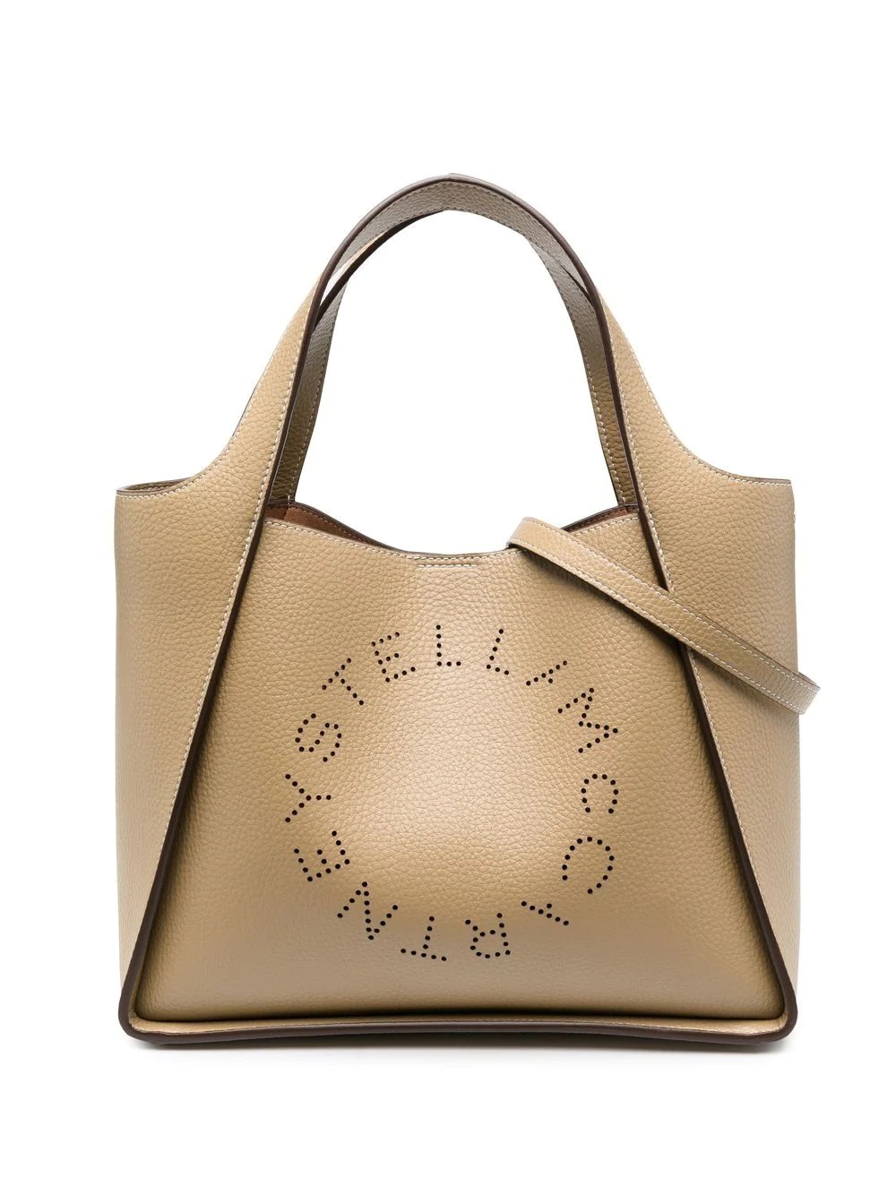 perforated-logo detail tote bag - 1