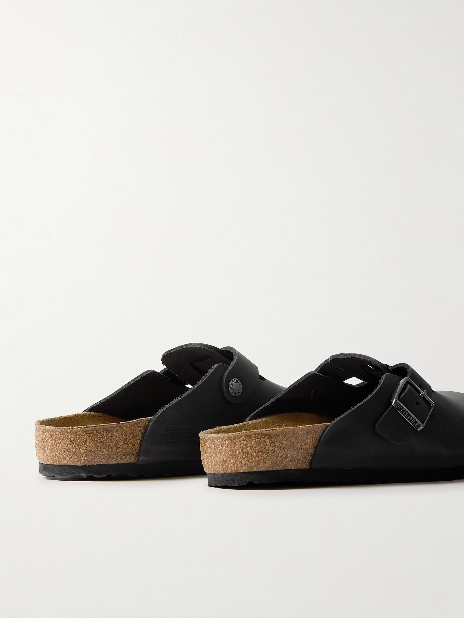 Boston Oiled-Leather Clogs Black - 5