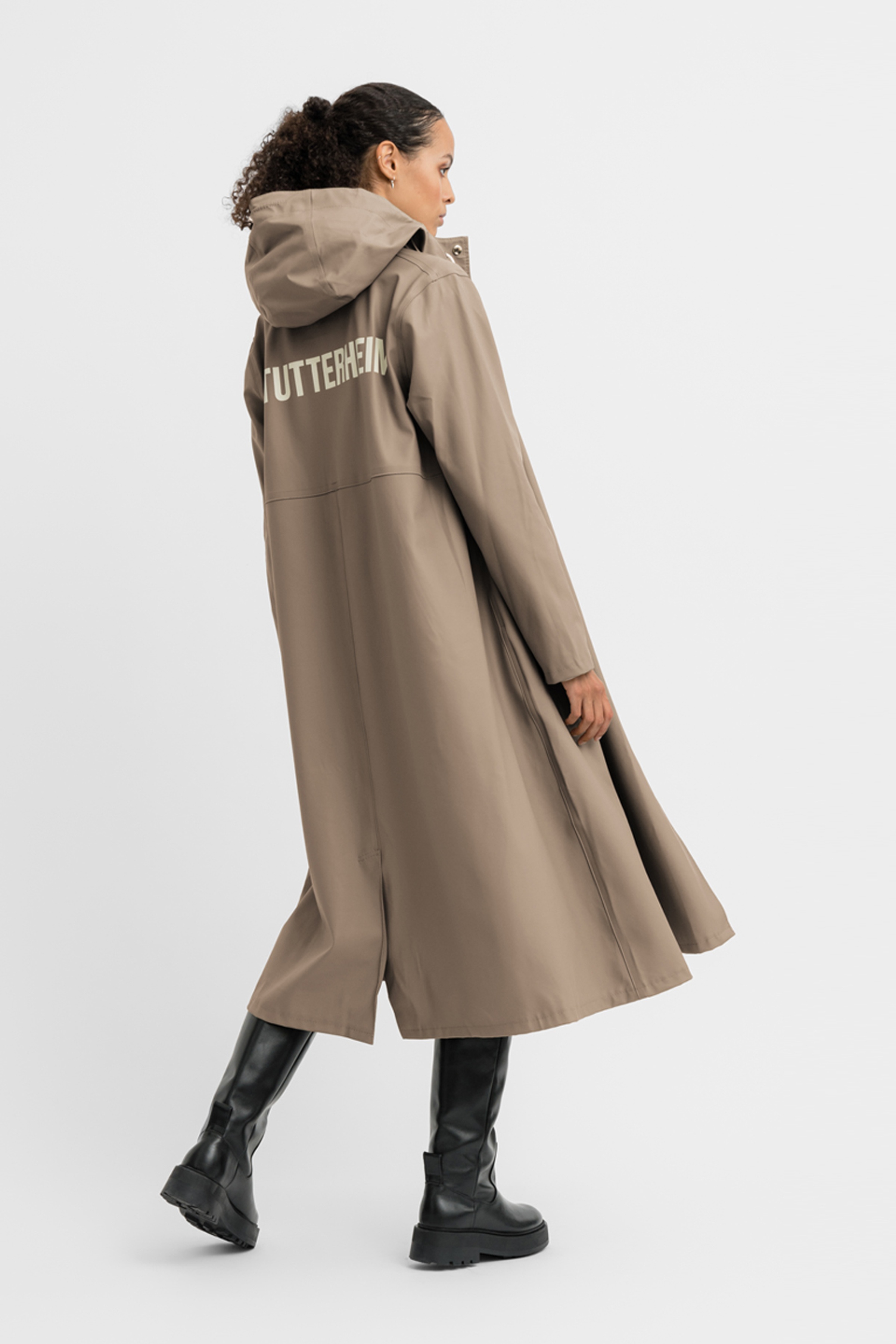 Mosebacke Long Print Raincoat Mole - 5