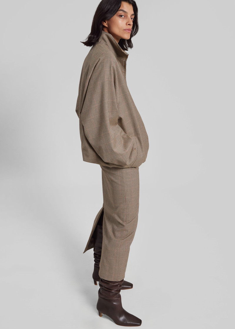 Baxter Houndstooth Track Jacket - Beige 3