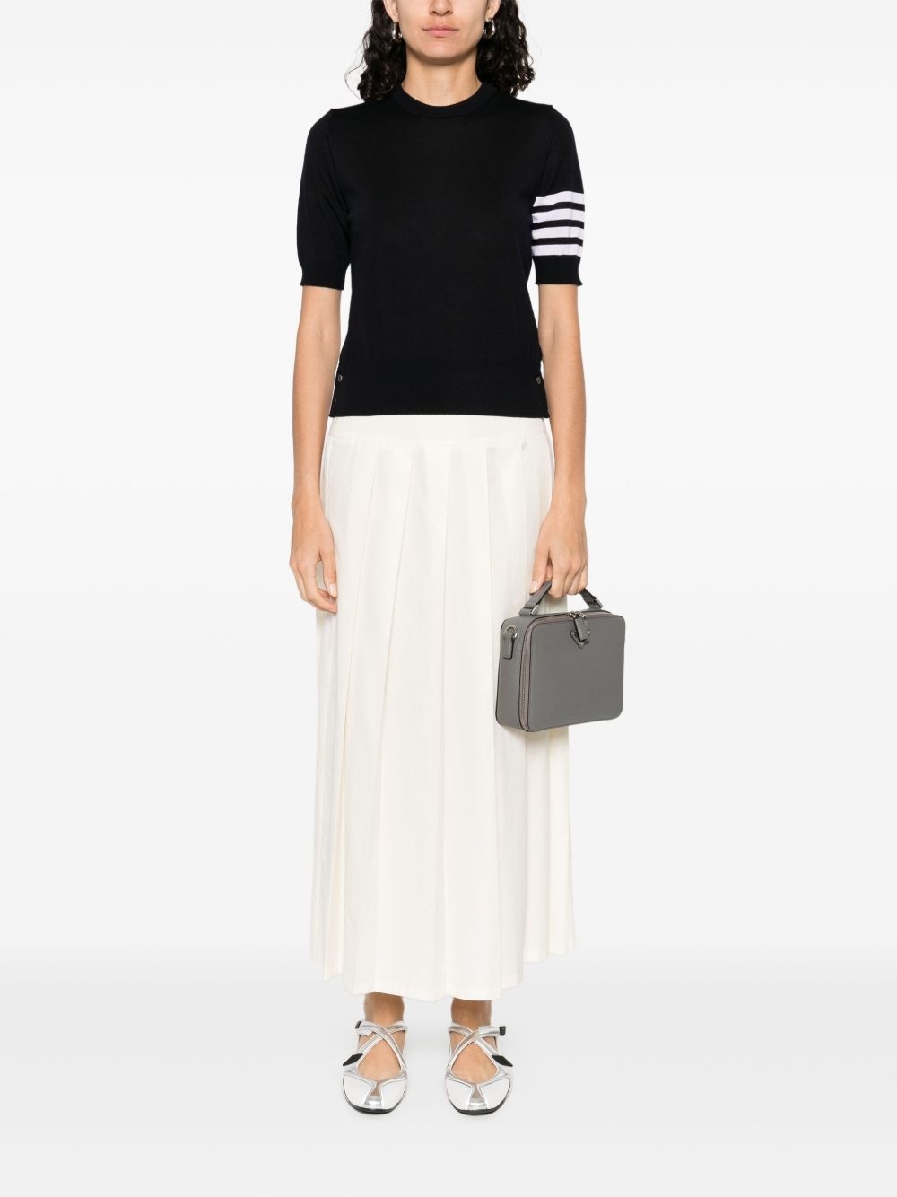 Stripes fine-knit T-shirt - 2