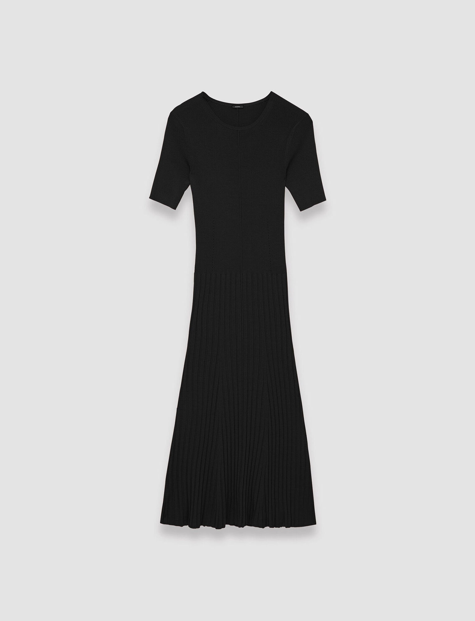 Satiny Rib Knitted Dress - 1