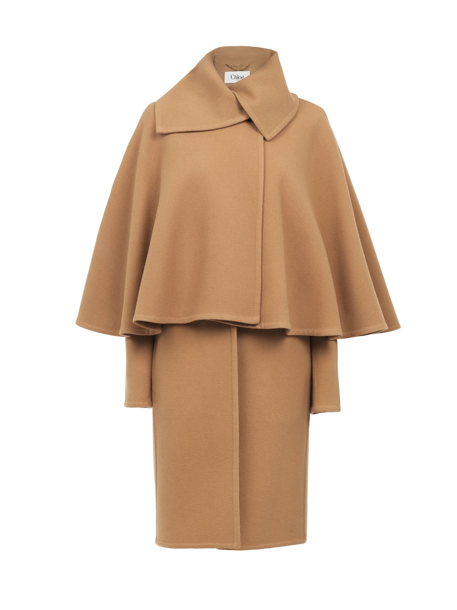 CAPE COAT IN WOOL & CASHMERE - 1