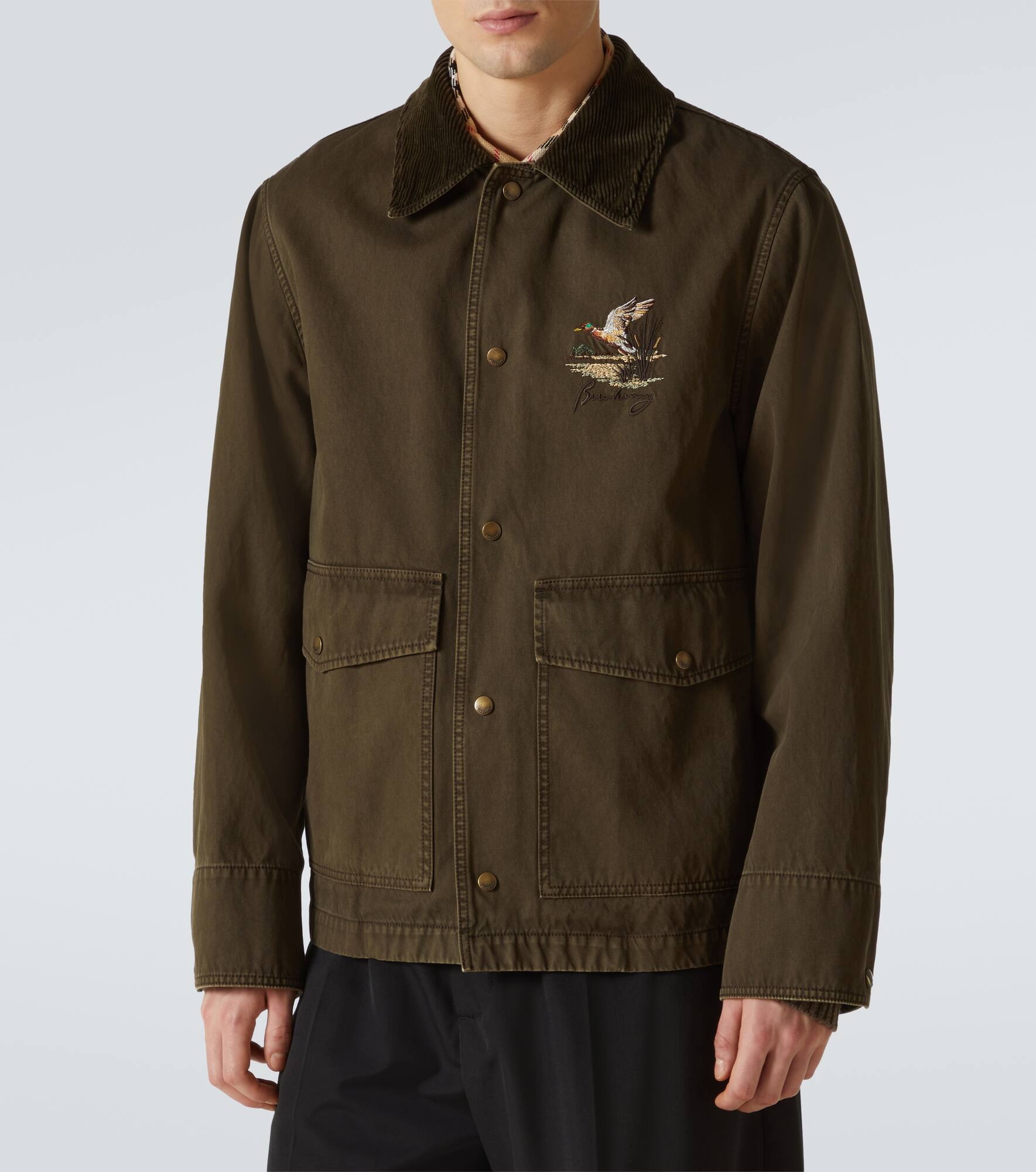 Quilted cropped cotton field jacket - 3