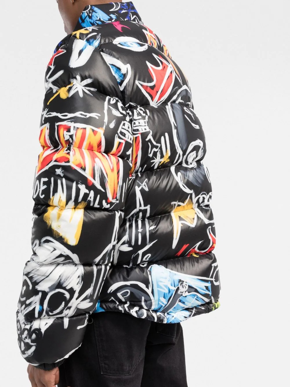 Skull and Plein print puffer jacket - 3