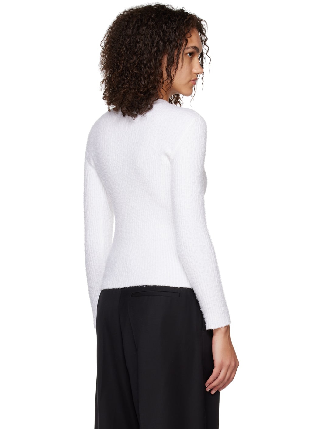 White Print Sweater - 3